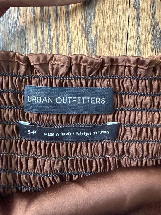 Urban Outfitters Chocolate Brown Satin Halter Top - Picture 3 of 6